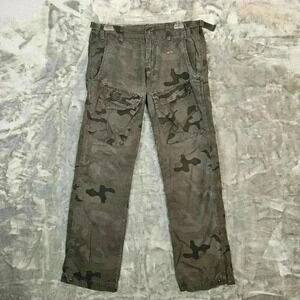 G-Star Raw Pants Mens 33 x 32 Grey Camo Cargo Tactical Army Military